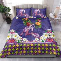 Hawaiian Lei Turtle and Plumeria Bedding Set Polynerian Art Tattoo-Navy Color LT03 - Polynesian Pride