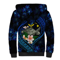 Hawaii Turtle Plumeria Flower Fanciful Sherpa Hoodie LT03 - Polynesian Pride
