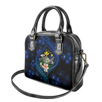 Hawaii Turtle Plumeria Flower Fanciful Shoulder Handbag