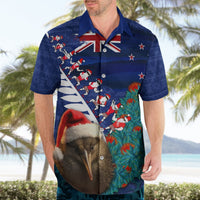 New Zealand Christmas Hawaiian Shirt Kiwi Bird Santa and Silver Fern Funny Haka Dance LT03 - Polynesian Pride