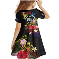 Cook Islands Independence Day Family Matching Mermaid Dress and Hawaiian Shirt Maroro and Kakaia with Hibiscus Flower Polynesian Pattern