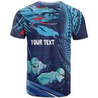Personalized Hawaii Swimming T Shirt Tribal Sporty Style LT03 - Polynesian Pride