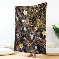 Hawaiian and Japanese Blanket Polynesian Tattoo with Japanese Culture Kintsugi Style LT03 - Polynesian Pride