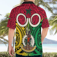 Vanuatu Hawaiian Shirt Pig Tusk Mix Maori Pattern and Namele Leaf LT03 - Polynesian Pride