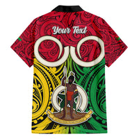 Personalised Vanuatu Family Matching Summer Maxi Dress and Hawaiian Shirt Pig Tusk Mix Maori Pattern and Namele Leaf LT03 - Polynesian Pride
