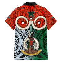 Vanuatu Penama Province Family Matching Summer Maxi Dress and Hawaiian Shirt Pig Tusk Mix Maori Pattern and Namele Leaf LT03 - Polynesian Pride