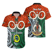 Personalised Vanuatu Penama Province Hawaiian Shirt Pig Tusk Mix Maori Pattern and Namele Leaf LT03 - Polynesian Pride