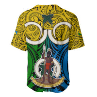 Vanuatu Malampa Province Baseball Jersey Pig Tusk Mix Maori Pattern and Namele Leaf LT03 - Polynesian Pride