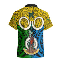 Vanuatu Malampa Province Hawaiian Shirt Pig Tusk Mix Maori Pattern and Namele Leaf LT03 - Polynesian Pride