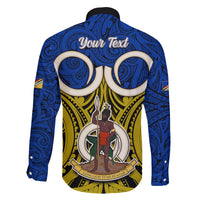 Personalised Vanuatu Torba Province Family Matching Tank Maxi Dress and Hawaiian Shirt Pig Tusk Mix Maori Pattern and Namele Leaf LT03 - Polynesian Pride