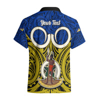 Personalised Vanuatu Torba Province Hawaiian Shirt Pig Tusk Mix Maori Pattern and Namele Leaf LT03 - Polynesian Pride