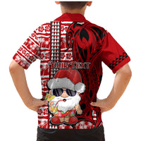 Custom Mele Kalikimaka Hawaii Christmas Family Matching Mermaid Dress and Hawaiian Shirt Santa Claus Kakau Tribal Mix Polynesia Tattoo LT03 - Polynesian Pride