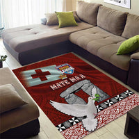 Mate Ma'a Tonga Area Rug Haʻamonga ʻa Maui and White Dove - Tongan Kupesi Ngatu