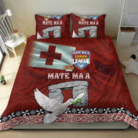 Mate Ma'a Tonga Bedding Set Haamonga a Maui and White Dove - Tongan Kupesi Ngatu LT03 - Polynesian Pride