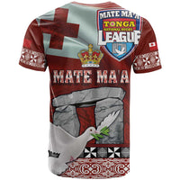Mate Ma'a Tonga T Shirt Haamonga a Maui and White Dove - Tongan Kupesi Ngatu LT03 - Polynesian Pride