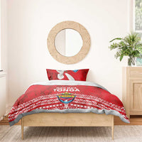 Mate Ma'a Tonga Bedding Set Double White Dove and Kupesi Ngatu Art Tattoo LT03 - Polynesian Pride