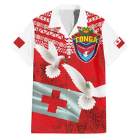 Mate Ma'a Tonga Family Matching Mermaid Dress and Hawaiian Shirt Douple White Dove and Kupesi Ngatu Art Tattoo