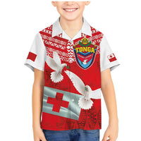 Mate Ma'a Tonga Family Matching Mermaid Dress and Hawaiian Shirt Douple White Dove and Kupesi Ngatu Art Tattoo