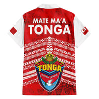 Mate Ma'a Tonga Family Matching Off The Shoulder Long Sleeve Dress and Hawaiian Shirt Douple White Dove and Kupesi Ngatu Art Tattoo
