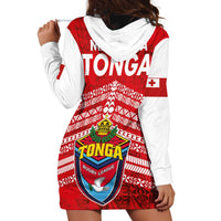 Mate Ma'a Tonga Hoodie Dress Douple White Dove and Kupesi Ngatu Art Tattoo