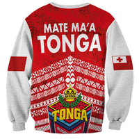 Mate Ma'a Tonga Sweatshirt Double White Dove and Kupesi Ngatu Art Tattoo LT03 - Polynesian Pride