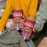 Mate Ma'a Tonga Tumbler Cup Double White Dove and Kupesi Ngatu Art Tattoo LT03 - Polynesian Pride