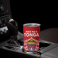 Mate Ma'a Tonga Tumbler Cup Double White Dove and Kupesi Ngatu Art Tattoo LT03 - Polynesian Pride