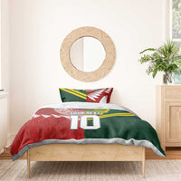 Custom Mate Ma'a Tonga and Australia Kangaroo Bedding Set Nation Seal with Mascot Aboriginal and Tongan Kupesi Ngatu Art LT03 - Polynesian Pride