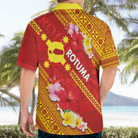 Rotuma Island Hawaiian Shirt Fijian Tapa with Polynesian Art and Hibiscus