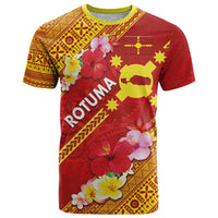 Rotuma Island T Shirt Fijian Tapa with Polynesian Art and Hibiscus LT03 Red - Polynesian Pride