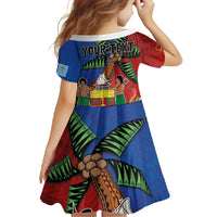 Personalised Fiji and Rotuma Together Family Matching Long Sleeve Bodycon Dress and Hawaiian Shirt Fjian Masi and Pacific Pattern Mix Culture