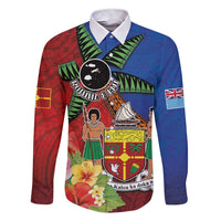 Personalised Fiji and Rotuma Together Family Matching Short Sleeve Bodycon Dress and Hawaiian Shirt Fjian Masi and Pacific Pattern Mix Culture