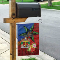 Personalised Fiji and Rotuma Together Garden Flag Fjian Masi and Pacific Pattern Mix Culture