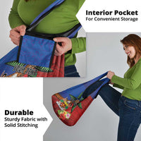 Personalised Fiji and Rotuma Together Grocery Bag Fjian Masi and Pacific Pattern Mix Culture