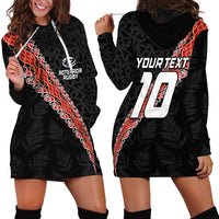 Custom New Zealand Rugby Hoodie Dress Maori and Silver Fern Half Style