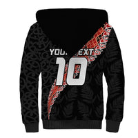 Custom New Zealand Rugby Sherpa Hoodie Maori and Silver Fern Half Style LT03 - Polynesian Pride