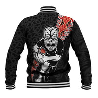 New Zealand Maori Warrior Rugby Baseball Jacket Maori and Silver Fern Half Style