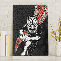 New Zealand Maori Warrior Rugby Canvas Wall Art Maori and Silver Fern Half Style