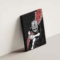 New Zealand Maori Warrior Rugby Canvas Wall Art Maori and Silver Fern Half Style