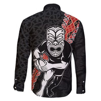 New Zealand Maori Warrior Rugby Family Matching Short Sleeve Bodycon Dress and Hawaiian Shirt Maori and Silver Fern Half Style