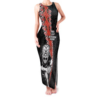 New Zealand Maori Warrior Rugby Family Matching Tank Maxi Dress and Hawaiian Shirt Maori and Silver Fern Half Style
