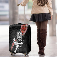New Zealand Maori Warrior Rugby Luggage Cover Maori and Silver Fern Half Style