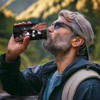 New Zealand Maori Rugby Player 4 in 1 Can Cooler Tumbler Maori and Silver Fern Half Style