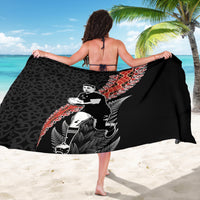 New Zealand Maori Rugby Player Sarong Maori and Silver Fern Half Style