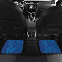 Hawaiian Monk Seal and Whale Car Mats Kakau Tribal Pattern Blue Color