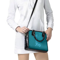 Hawaiian Monk Seal and Whale Shoulder Handbag Kakau Tribal Pattern Teal Color LT03 - Polynesian Pride