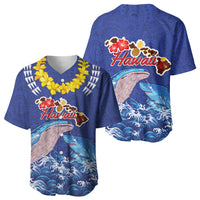 Hawaiian Sea Animals Baseball Jersey Whales Shark and Turtle Guardians with Tribal Pattern