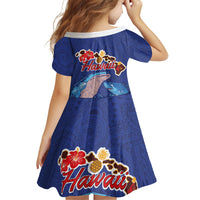 Hawaiian Sea Animals Family Matching Off The Shoulder Long Sleeve Dress and Hawaiian Shirt Whales Shark and Turtle Guardians with Tribal Pattern