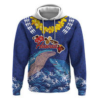 Hawaiian Sea Animals Hoodie Whales Shark and Turtle Guardians with Tribal Pattern