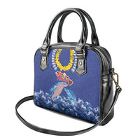 Hawaiian Sea Animals Shoulder Handbag Whales Shark and Turtle Guardians with Tribal Pattern LT03 - Polynesian Pride